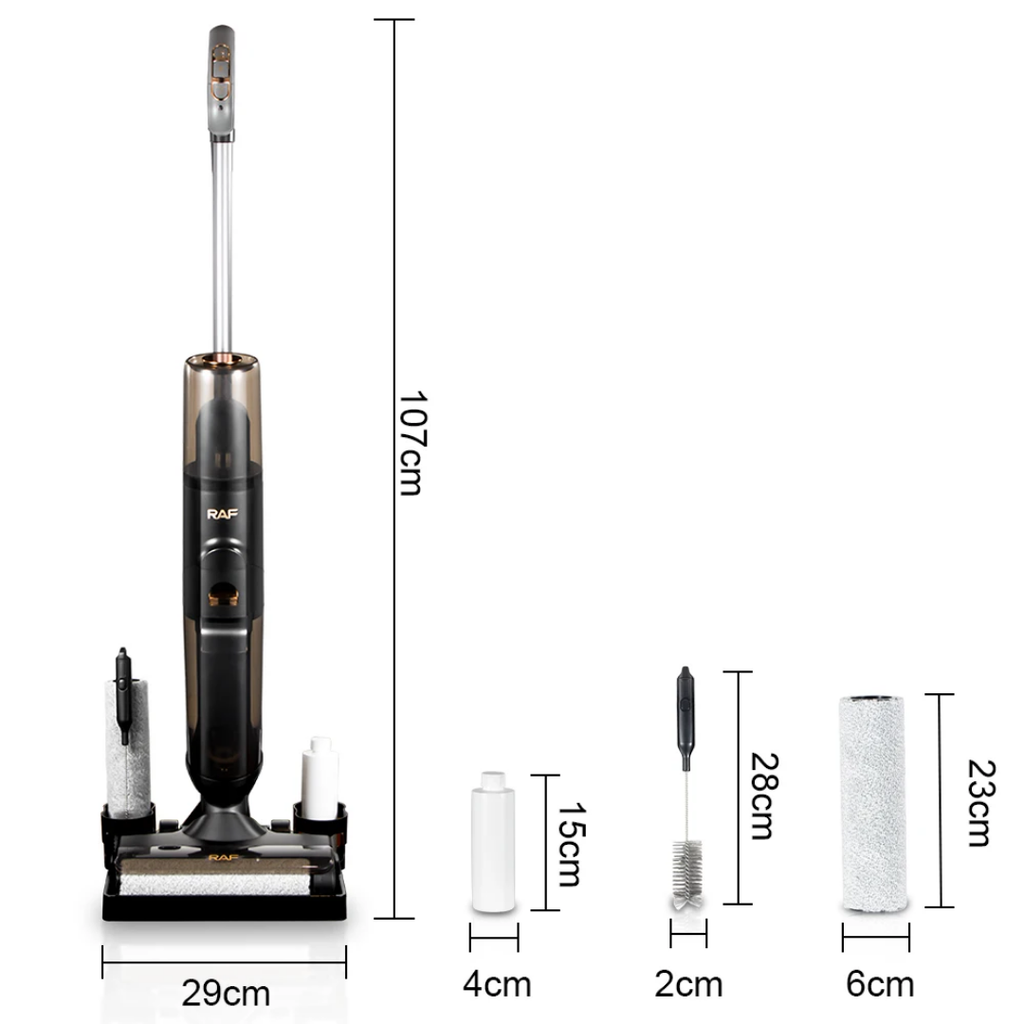 Rechargeable Wireless Vacuum Cleaner & Carpet Shampooer – 3-in-1 Cordless Floor Cleaning Machine RAF R.8676