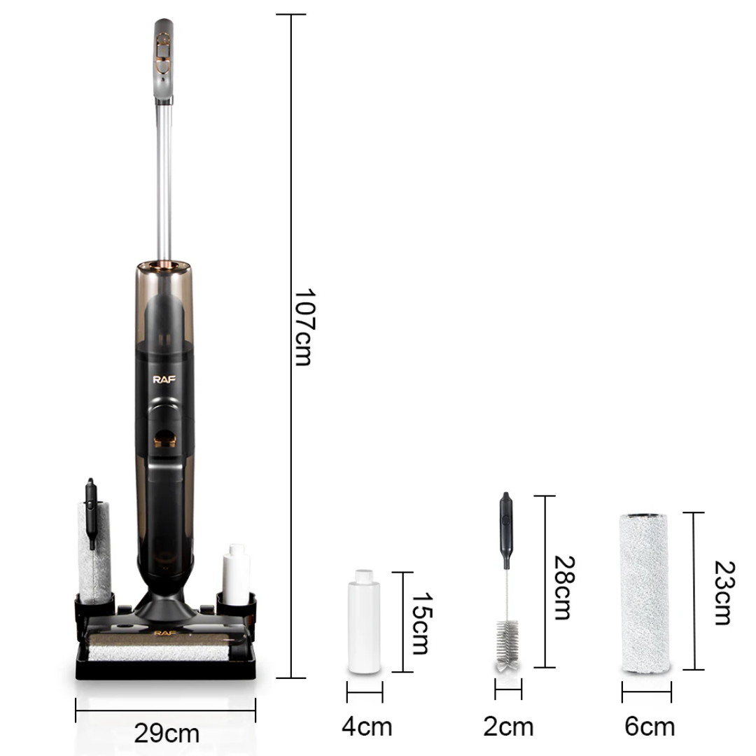 Rechargeable Wireless Vacuum Cleaner & Carpet Shampooer – 3-in-1 Cordless Floor Cleaning Machine RAF R.8676