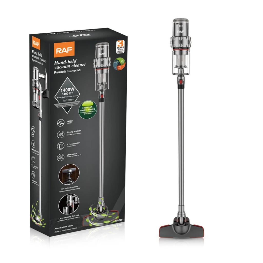 RAF R.8665 Handheld Vacuum Cleaner – 400W Low Noise Vacuum with 5-Layer Filtration System
