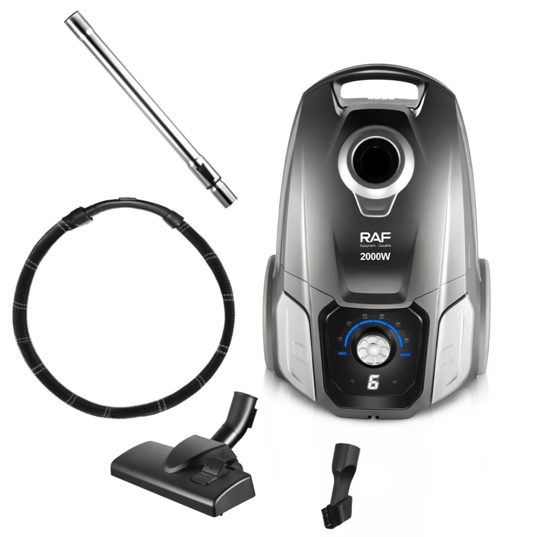 Canister Vacuum CleanerRAF R.8679 – 2000W High Power Vacuum with LED Display & Auto Cord Rewind