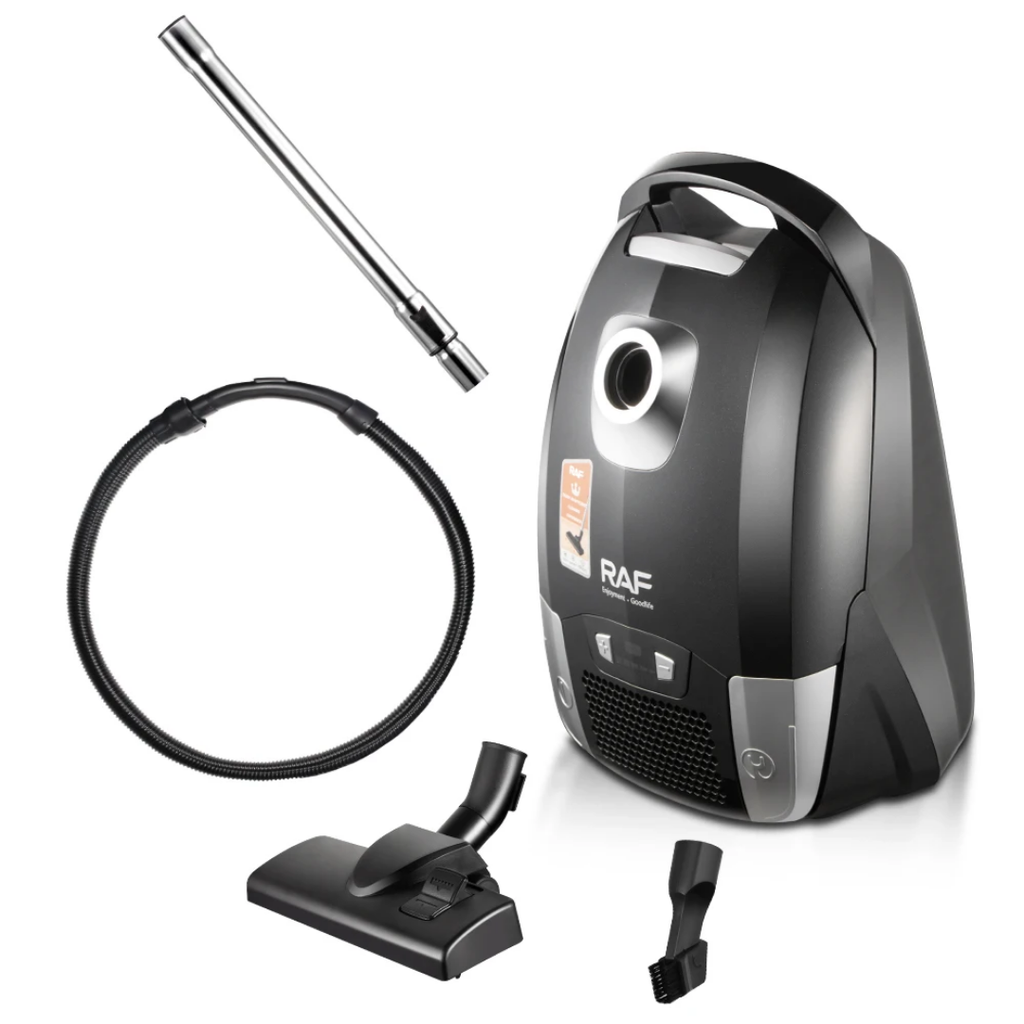 RAF R.8702 Bagged Electric Vacuum Cleaner – 1700W Strong Suction Canister Vacuum with Multi-Filter System