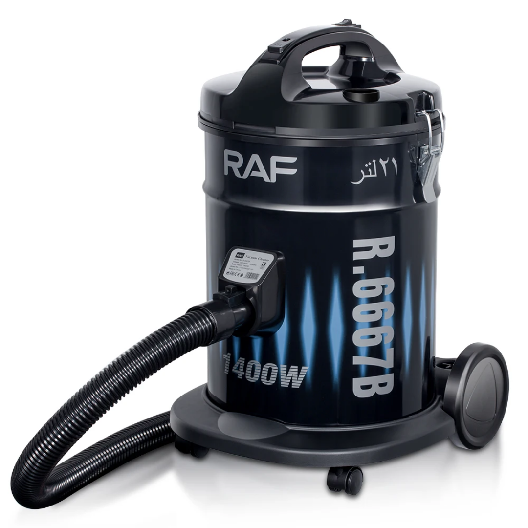 RAF R.6667 Wet &amp; Dry Canister Vacuum Cleaner – 1400W Heavy Duty 21L Capacity Cleaning Machine