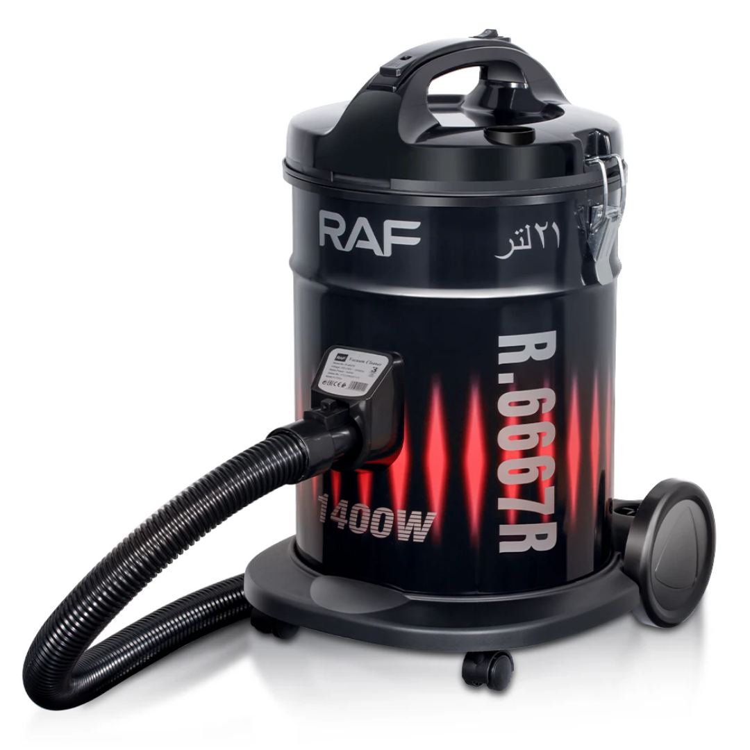 RAF R.6667 Wet &amp; Dry Canister Vacuum Cleaner – 1400W Heavy Duty 21L Capacity Cleaning Machine