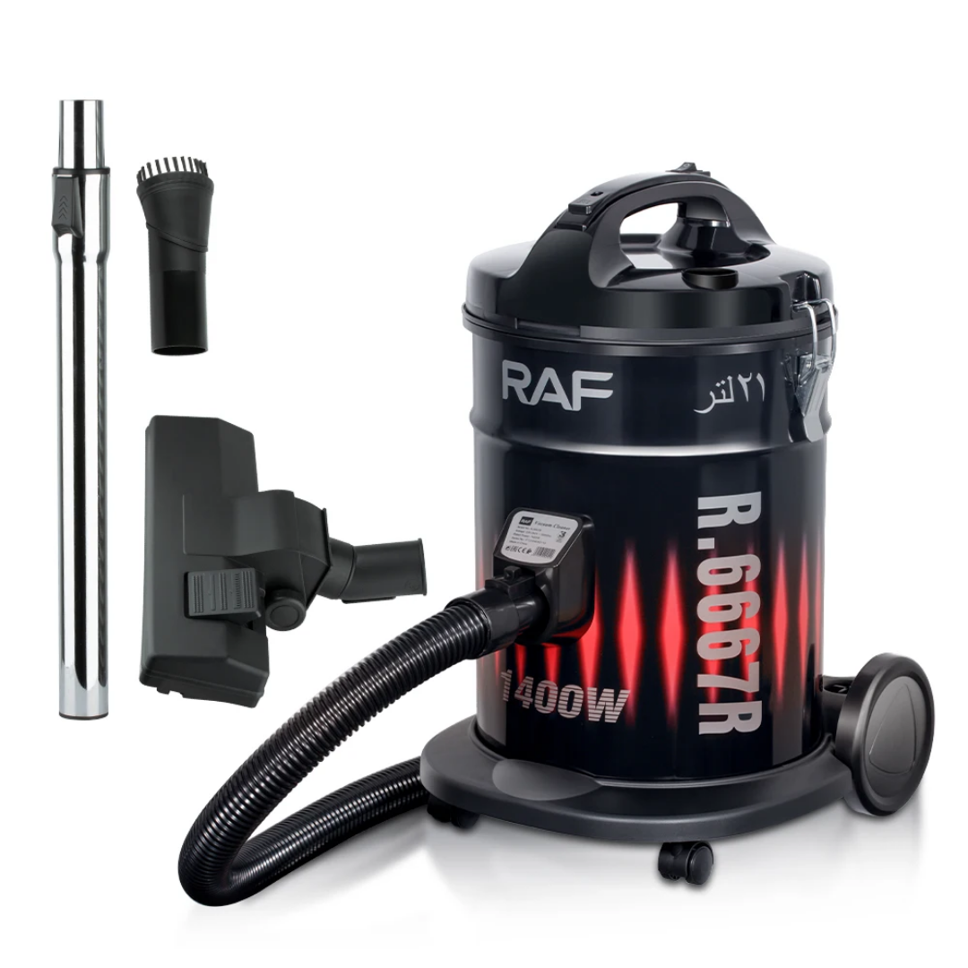 RAF R.6667 Wet &amp; Dry Canister Vacuum Cleaner – 1400W Heavy Duty 21L Capacity Cleaning Machine