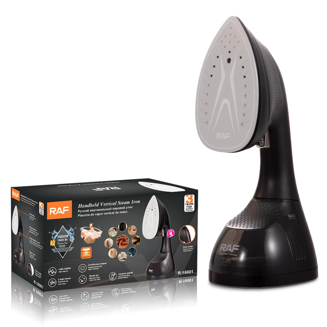 RAF R.18001 1600W Handheld Garment Steamer – Vertical Steam Iron with Ceramic Soleplate & Fast Heat