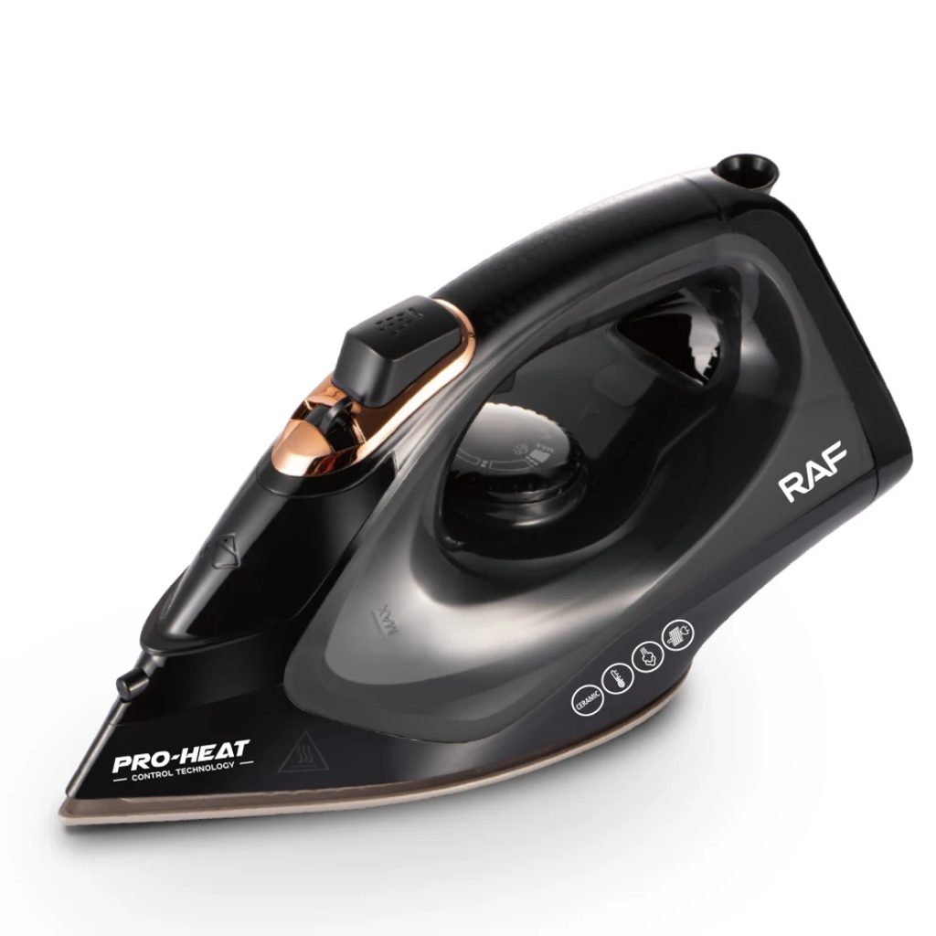 RAF 2200W Professional Intelligent Steam Iron (R.1129) – High-Capacity Ceramic Baseplate with Vertical Steaming