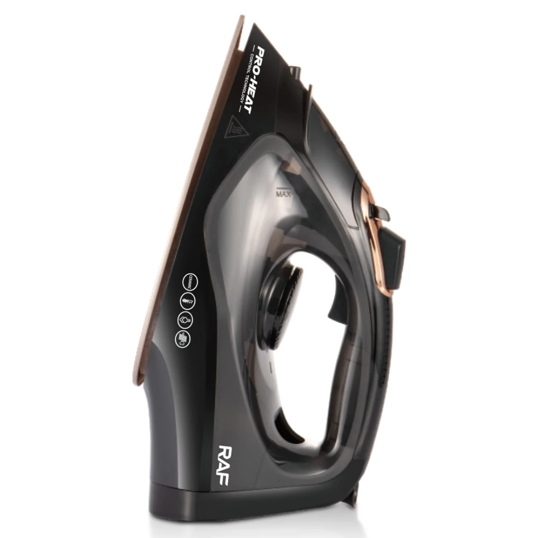 RAF 2200W Professional Intelligent Steam Iron (R.1129) – High-Capacity Ceramic Baseplate with Vertical Steaming