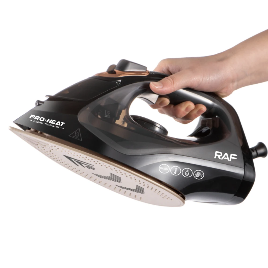 RAF 2200W Professional Intelligent Steam Iron (R.1129) – High-Capacity Ceramic Baseplate with Vertical Steaming