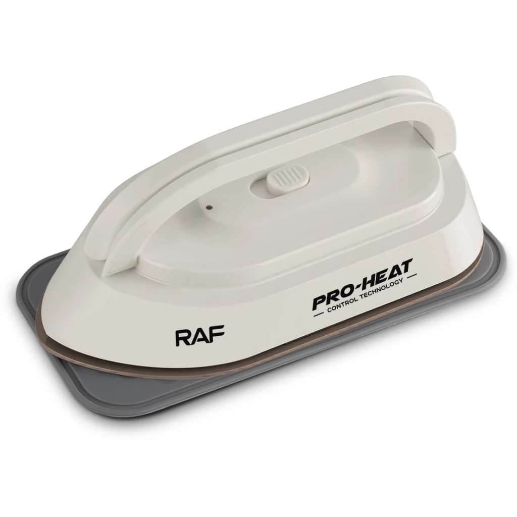 RAF R.1810 Mini Travel Steam Iron – 300W Dual Voltage (110V/220V) with Rotatable Handle & Teflon Soleplate
