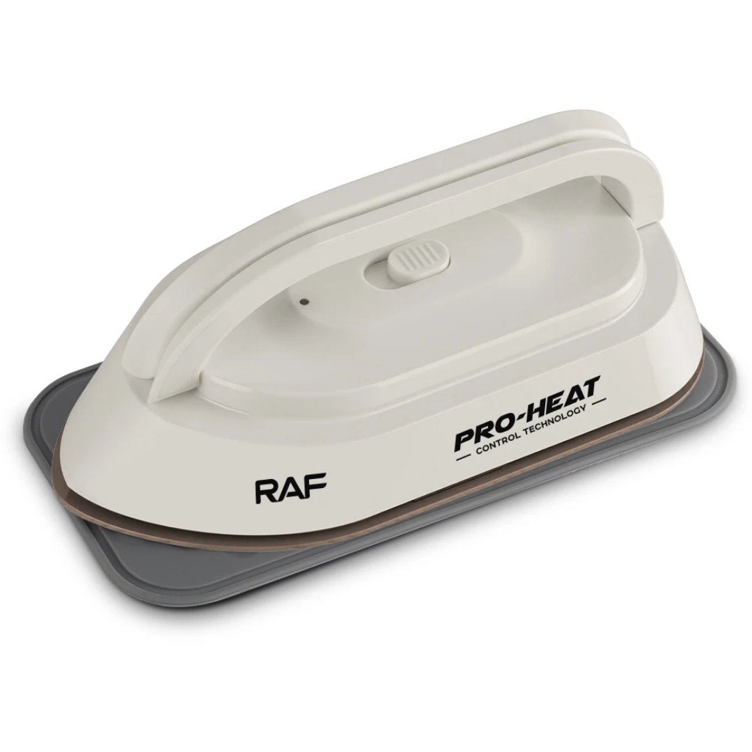 RAF R.1810 Mini Travel Steam Iron – 300W Dual Voltage (110V/220V) with Rotatable Handle & Teflon Soleplate