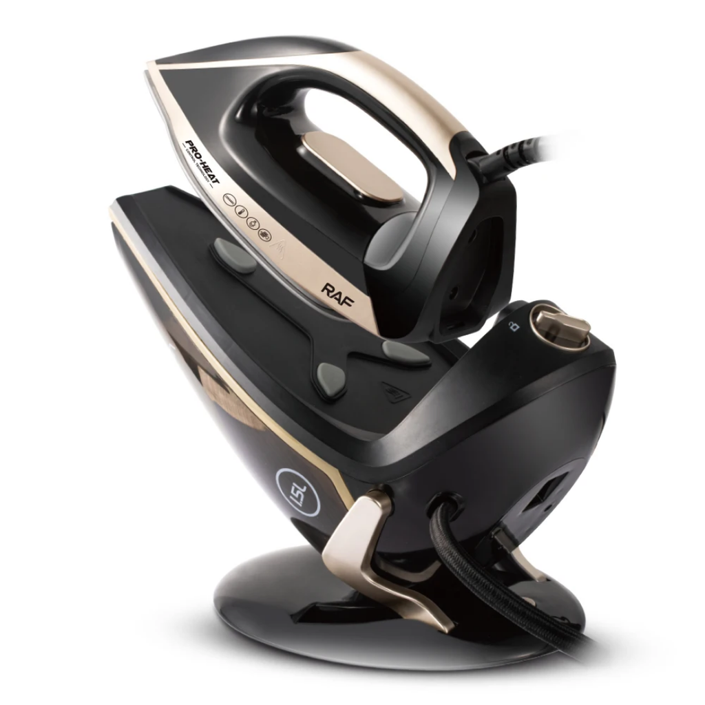 RAF R.1356 Professional 2200W Electric Steam Iron – Ceramic Soleplate with Vertical Steaming & Safety Lock