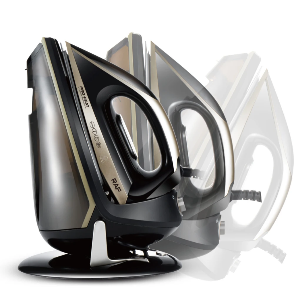 RAF R.1356 Professional 2200W Electric Steam Iron – Ceramic Soleplate with Vertical Steaming & Safety Lock