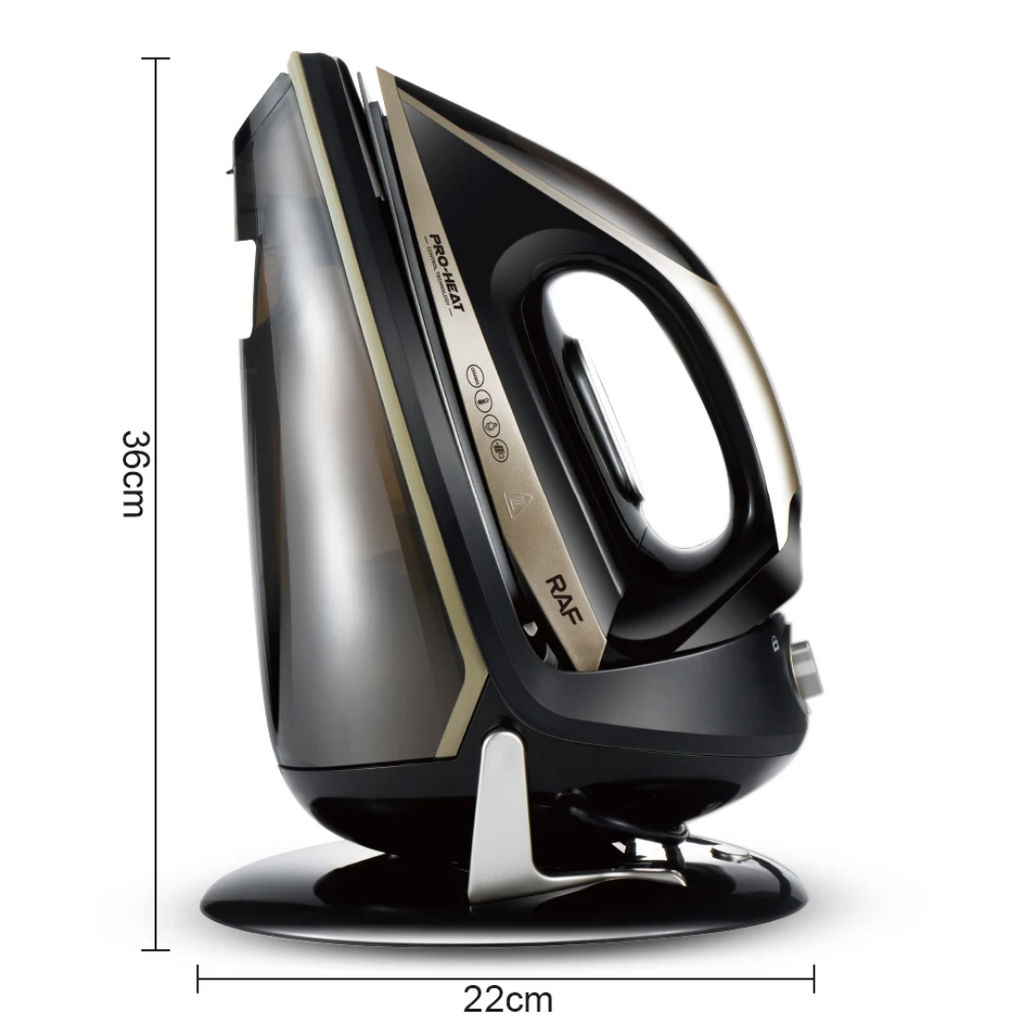 RAF R.1356 Professional 2200W Electric Steam Iron – Ceramic Soleplate with Vertical Steaming & Safety Lock