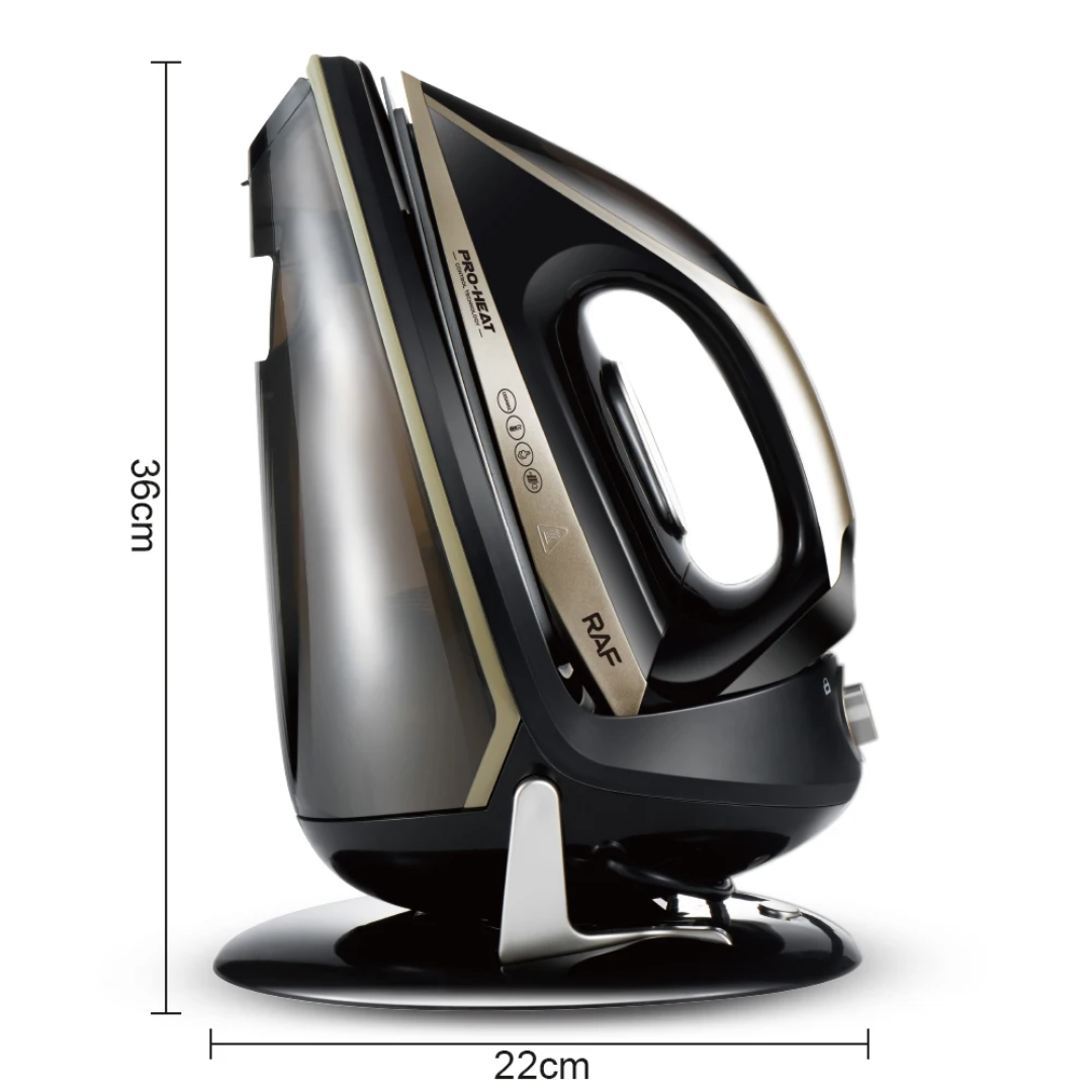 RAF R.1356 Professional 2200W Electric Steam Iron – Ceramic Soleplate with Vertical Steaming & Safety Lock