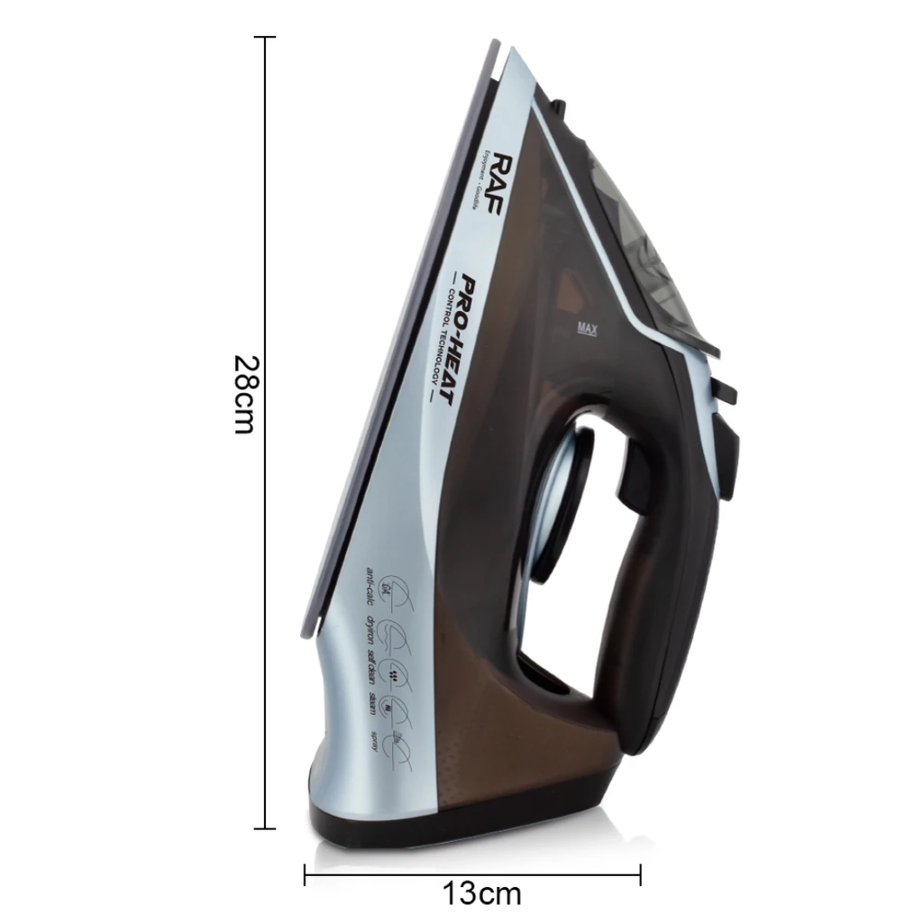Professional Steam Iron RAF R.1015 – High-Power Ceramic Soleplate with Auto Shut-Off & Self-Cleaning System
