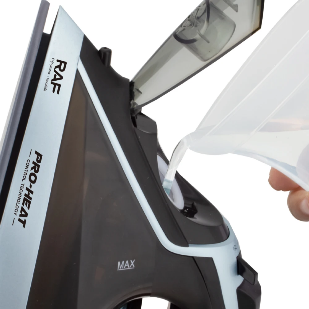 Professional Steam Iron RAF R.1015 – High-Power Ceramic Soleplate with Auto Shut-Off & Self-Cleaning System