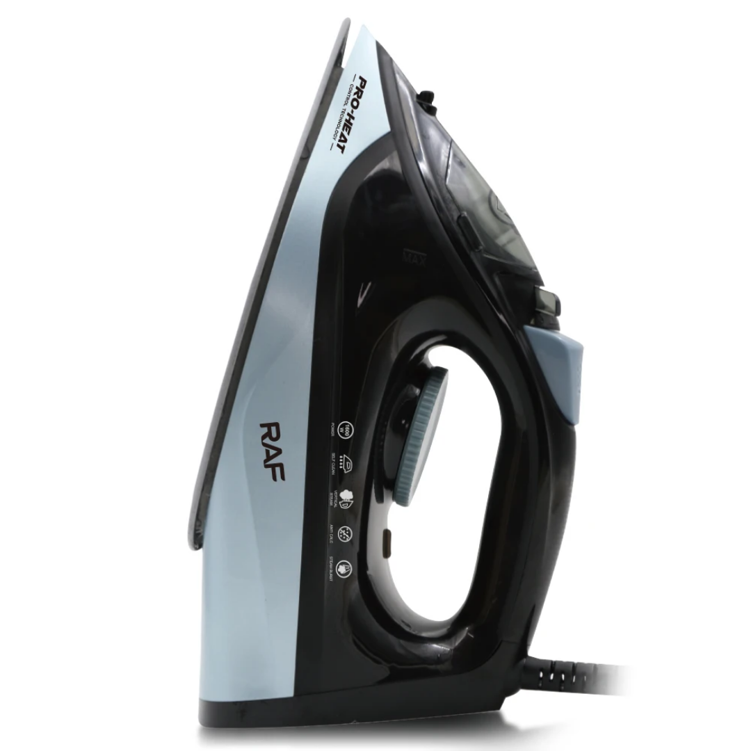 Industrial Commercial Steam Iron RAF R.1202 – 1600W High-Pressure Dry Steam with Scratch-Resistant Ceramic Soleplate