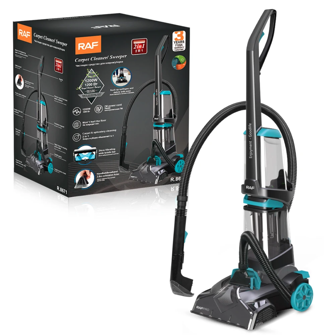 Wet & Dry Carpet Washer Vacuum Cleaner with Self-Cleaning System 11kPa Suction RAF R.8671 1600W