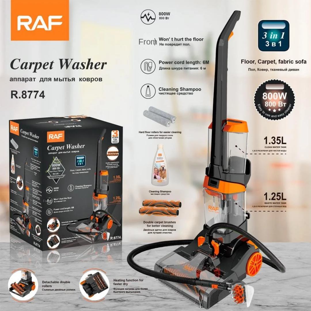 Vacuum Cleaner with Flexible Anti-Clogging System High Suction >10kPa RAF R.8774 800W