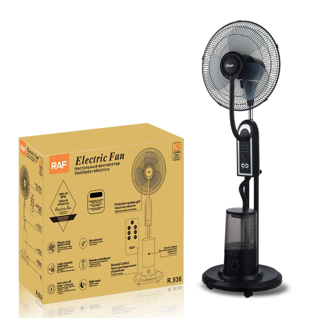 Standing Humidifier Misting Fan – 3-in-1 Cooling, Humidifying and Air Circulation System RAF R.936