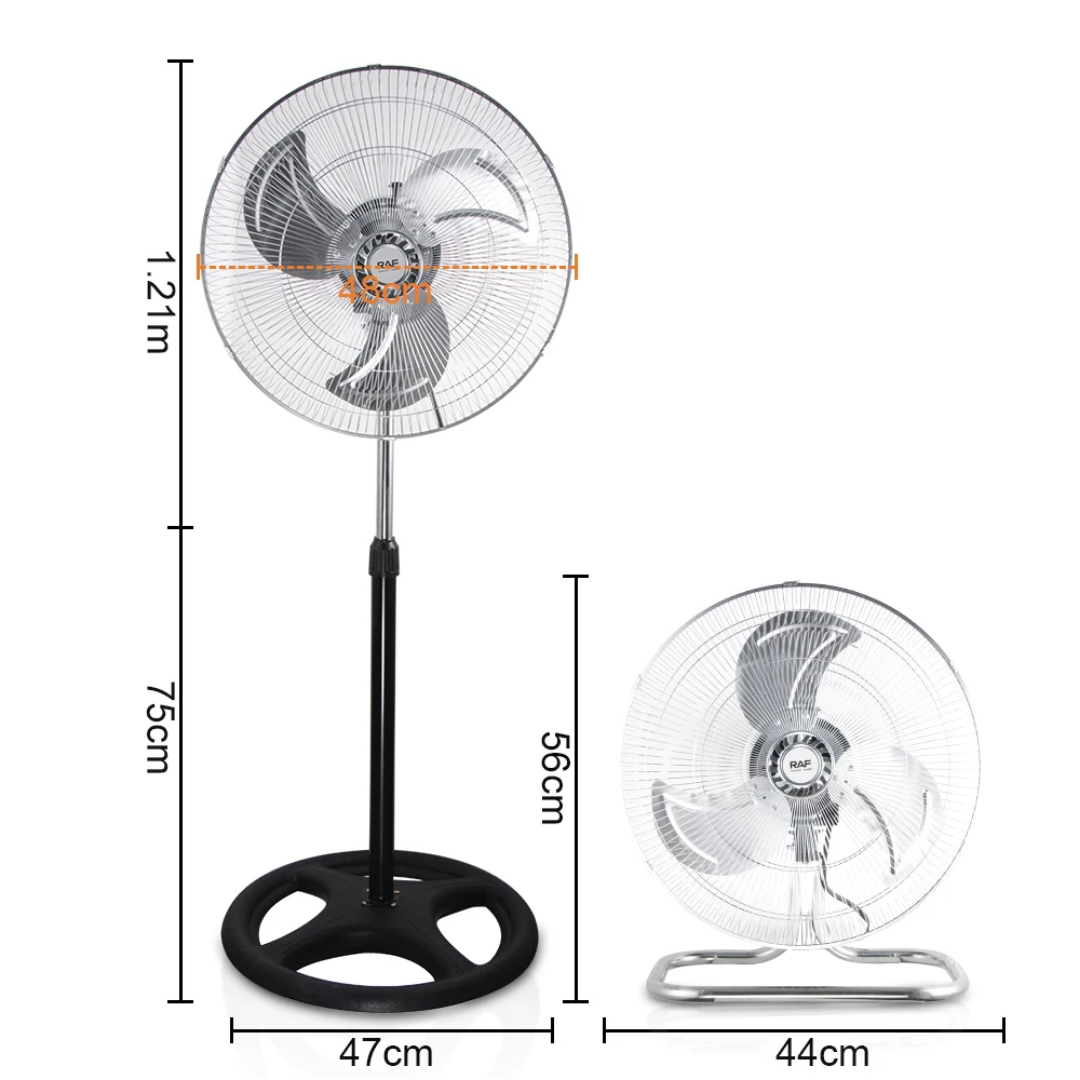 RAF R.918 16-Inch Electric Standing Fan – Adjustable Cooling with Reliable Performance