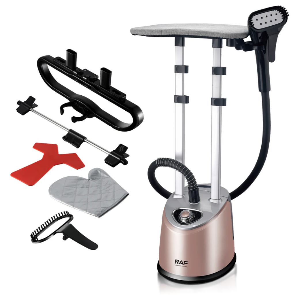 Vertical Garment Steamer RAF R.3046– Complete Steam Iron Station with Ironing Board