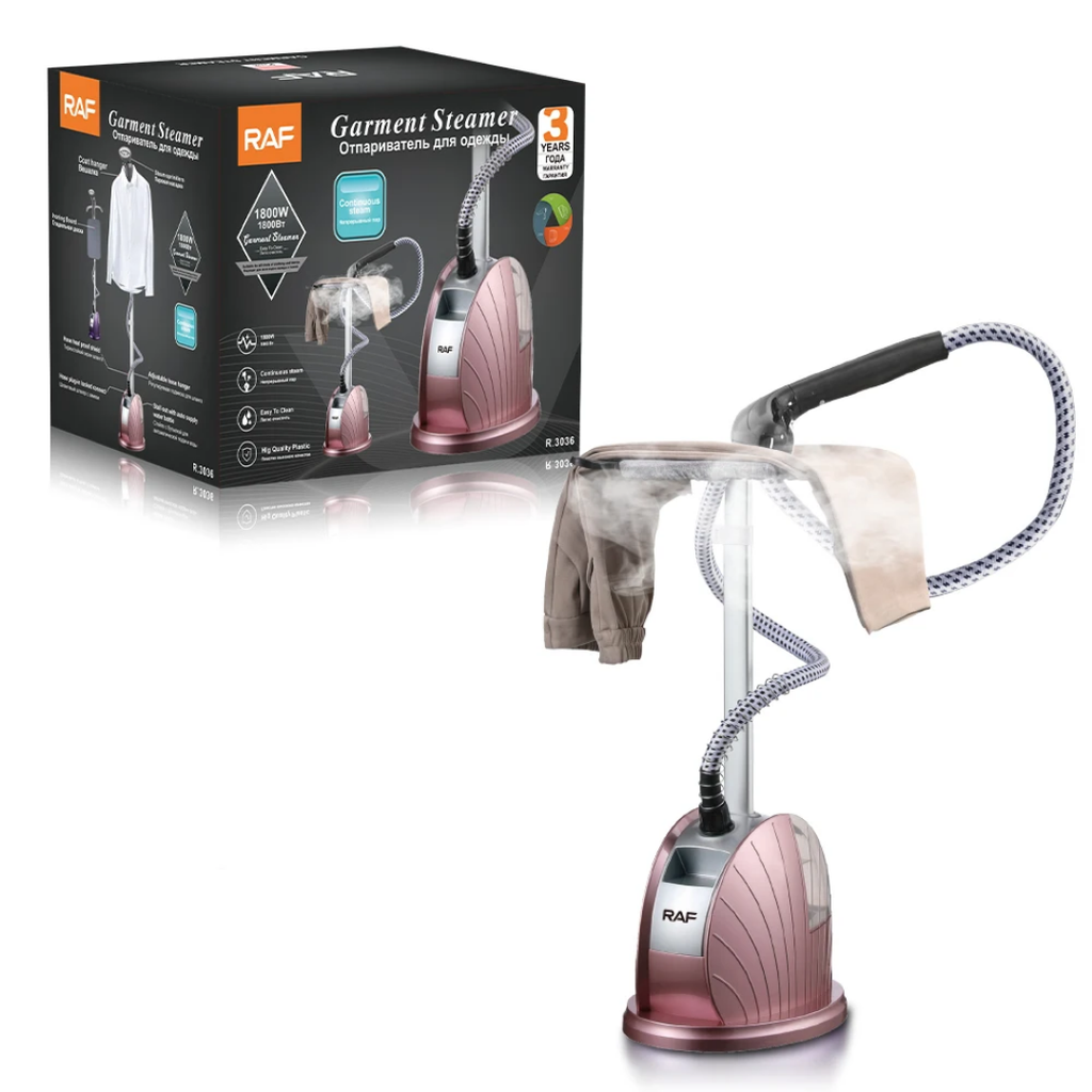 Vertical Garment Steamer 1800W RAF R.3036 – Steam Iron Station with Ironing Board, Continuous Steam & Temperature Control