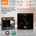 Digital Glass Body Weight Scale RAF R.10037 – 180KG Personal Electronic Bathroom Scale with LED Display and Temperature Monitor