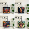 African Print Tote Bag ATB.019 – Large Capacity Ankara Shopping Bag with Zip Closure and Rope Handles