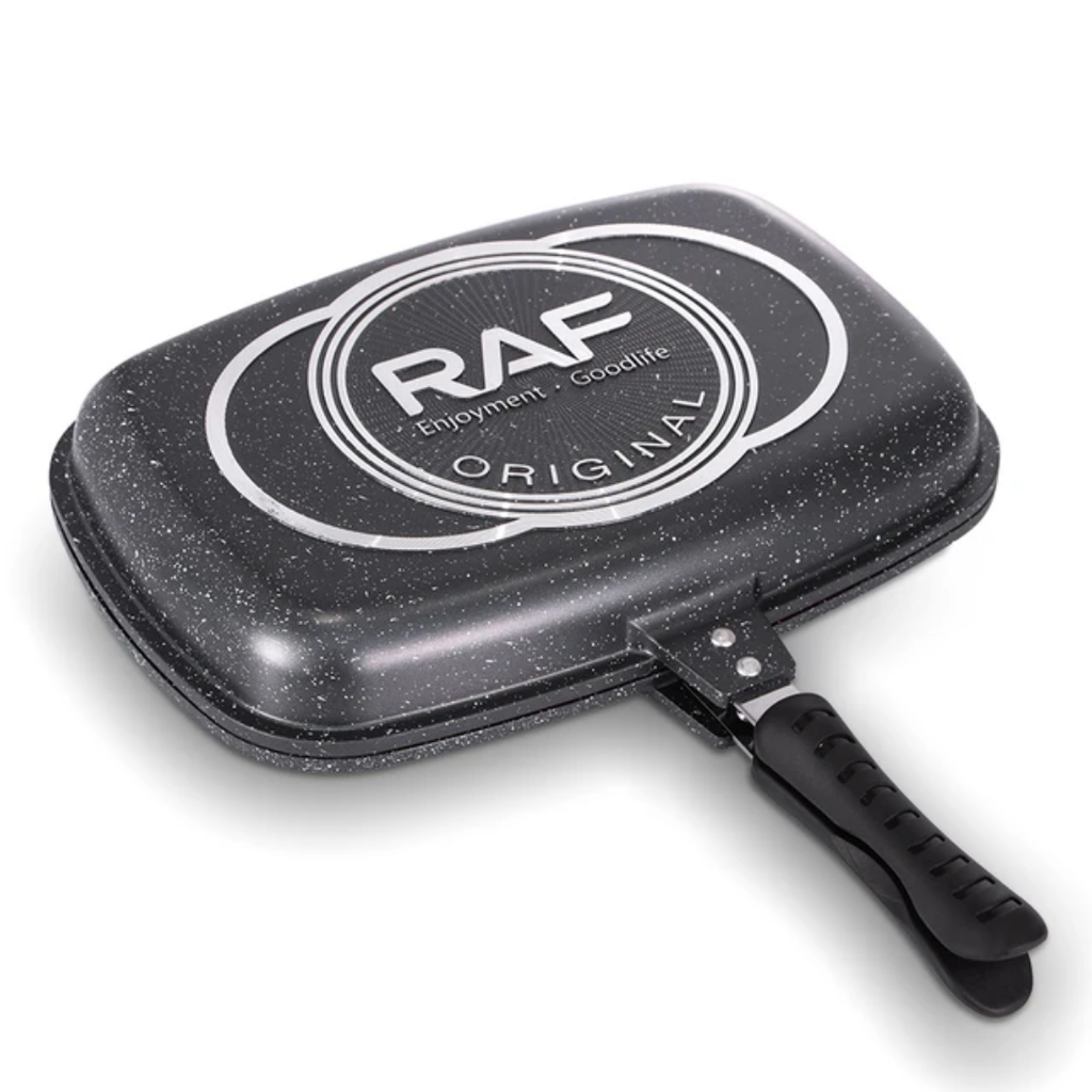 Double-Sided Non-Stick Marble Coated Baking Tray RAF R.80009 – Aluminum Grill Pan for Gas, Electric & Induction Cookers | Multifunction Cooking Pan