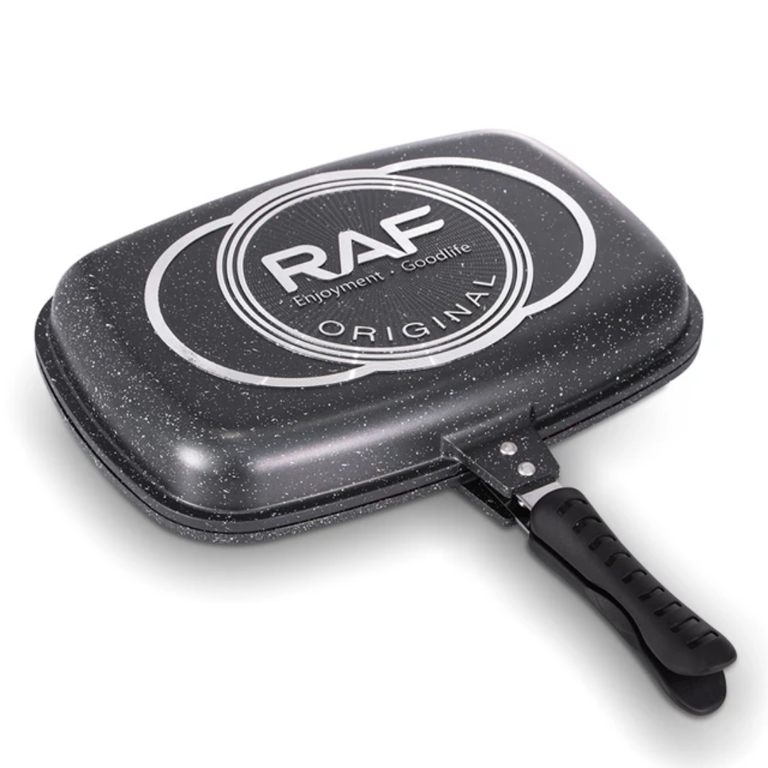 Double-Sided Non-Stick Marble Coated Baking Tray RAF R.80009 – Aluminum Grill Pan for Gas, Electric & Induction Cookers | Multifunction Cooking Pan