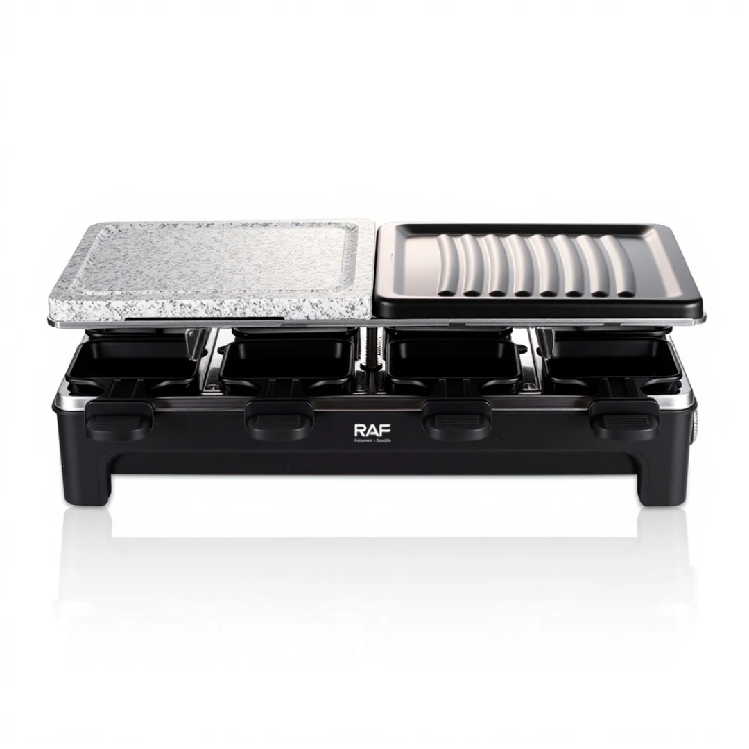 Smokeless Electric BBQ Grill Plate RAF R.5425  – 1500W Non-Stick Barbecue Baking Pan | Indoor & Outdoor Electric Grill