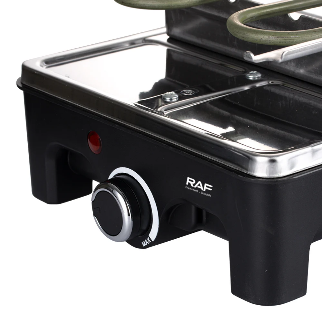 Smokeless Electric BBQ Grill Plate RAF R.5425  – 1500W Non-Stick Barbecue Baking Pan | Indoor & Outdoor Electric Grill