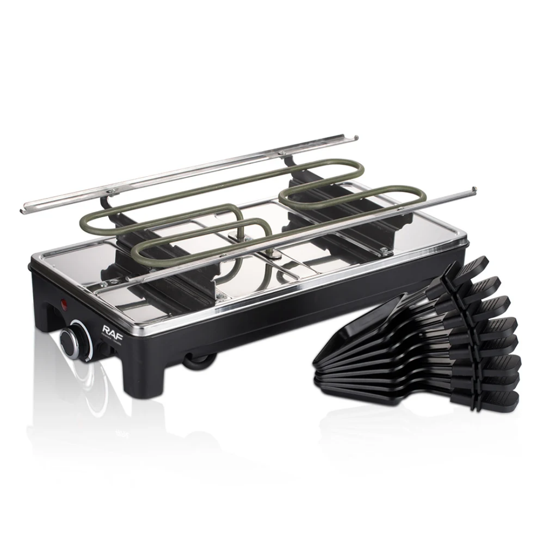Smokeless Electric BBQ Grill Plate RAF R.5425  – 1500W Non-Stick Barbecue Baking Pan | Indoor & Outdoor Electric Grill