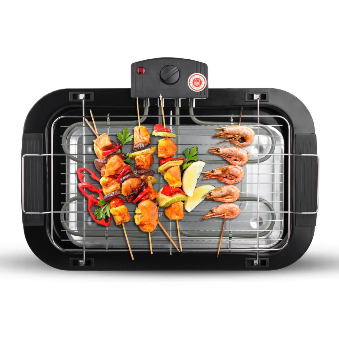 Stainless Steel Electric BBQ Grill Pan RAF R.5301  – 2000W Adjustable Electric Baking & Barbecue Grill | Fast Indoor Electric Grill