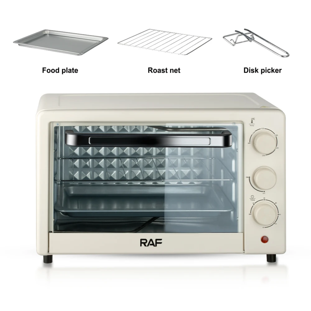18L Countertop Electric Oven RAF R.5306  – Smart Toaster, Pizza & Baking Oven with Timer | Turbo Convection Home Oven