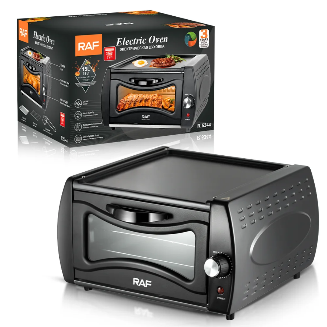 15L 2-in-1 Air Fryer & Mini Electric Oven RAF R.5344 – Oil-Free Baking, Toasting &amp; Frying Oven with Turbo Convection | Home Oven
