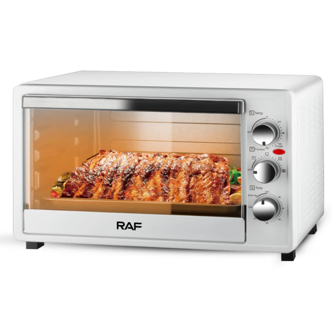 40L Countertop Electric Oven RAF R.5326 – Large Pizza & Baking Oven with Grill, Air Fry, and Turbo Convection | Home Oven