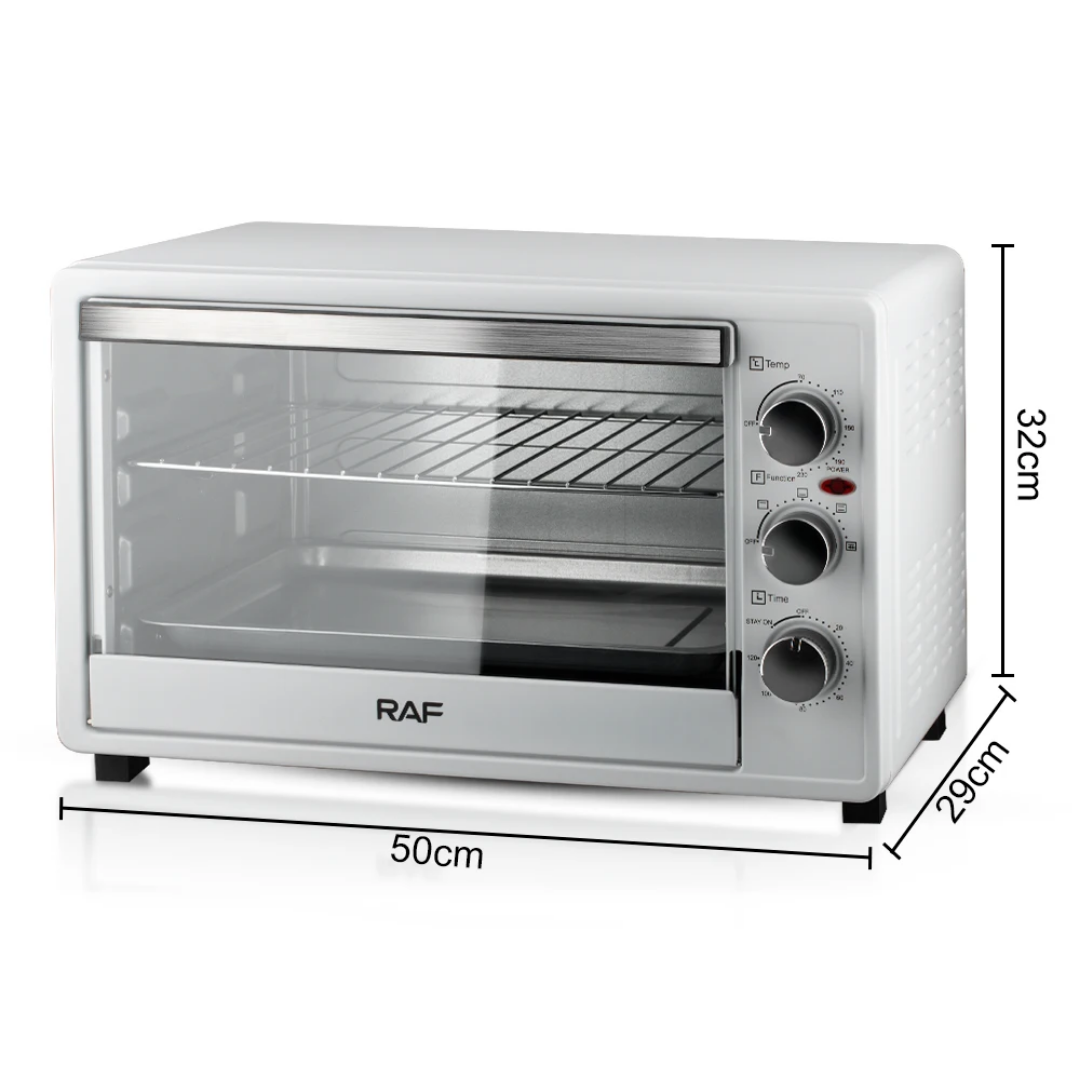 40L Countertop Electric Oven RAF R.5326 – Large Pizza & Baking Oven with Grill, Air Fry, and Turbo Convection | Home Oven