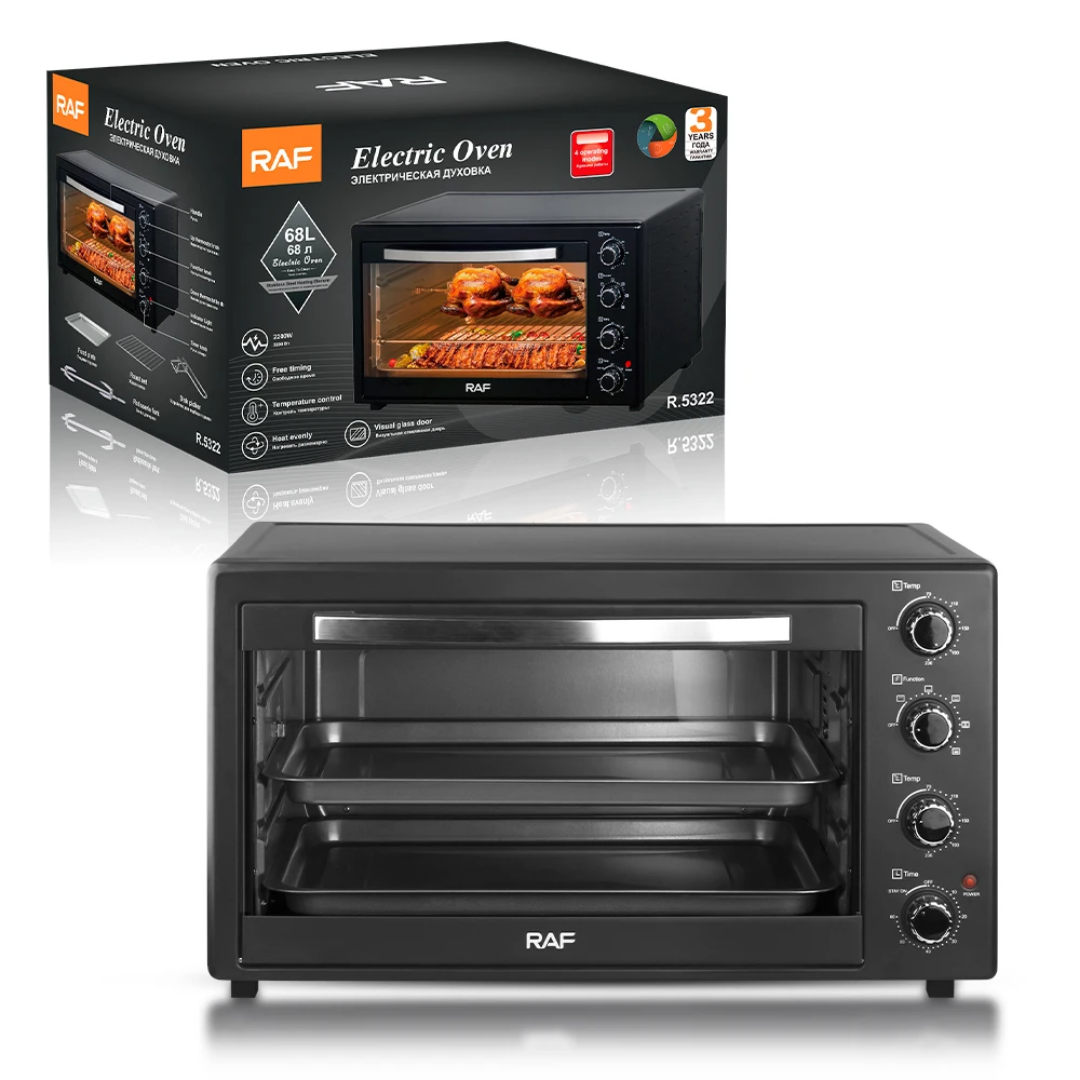 68L Multifunction Toaster & Baking Oven RAF R.5322 – Large Pizza & Air Fry Oven with Turbo Convection | Home Oven