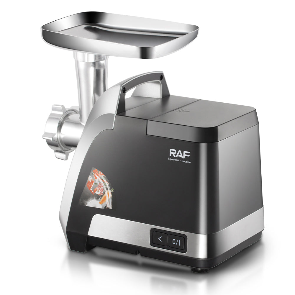 Electric Meat Grinder RAF R.3389 – Stainless Steel Blade Meat Mincer with Sausage & Kebbe Attachments