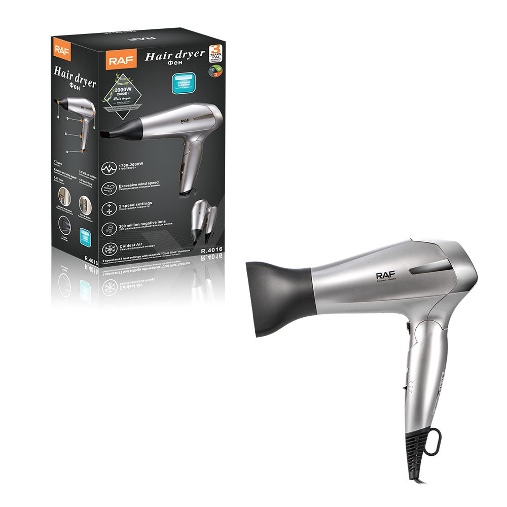 Professional 1700–2000W Hair Dryer RAF R.4016  – Cold & Hot Cycle Salon Hair Blow Dryer