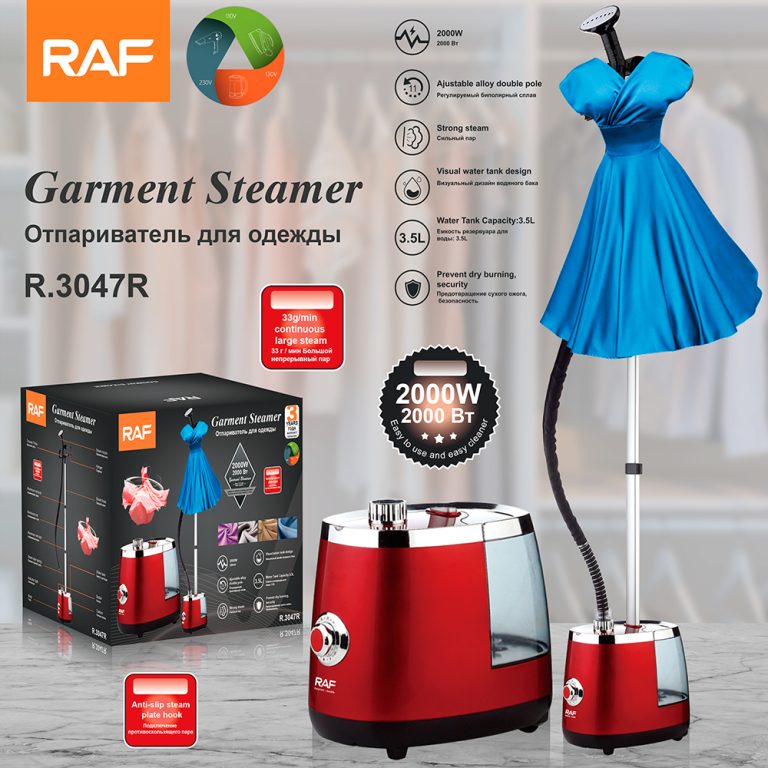 Vertical Garment Steamer RAF R.3047 – 2000W Steam Iron Station for Efficient Fabric Care