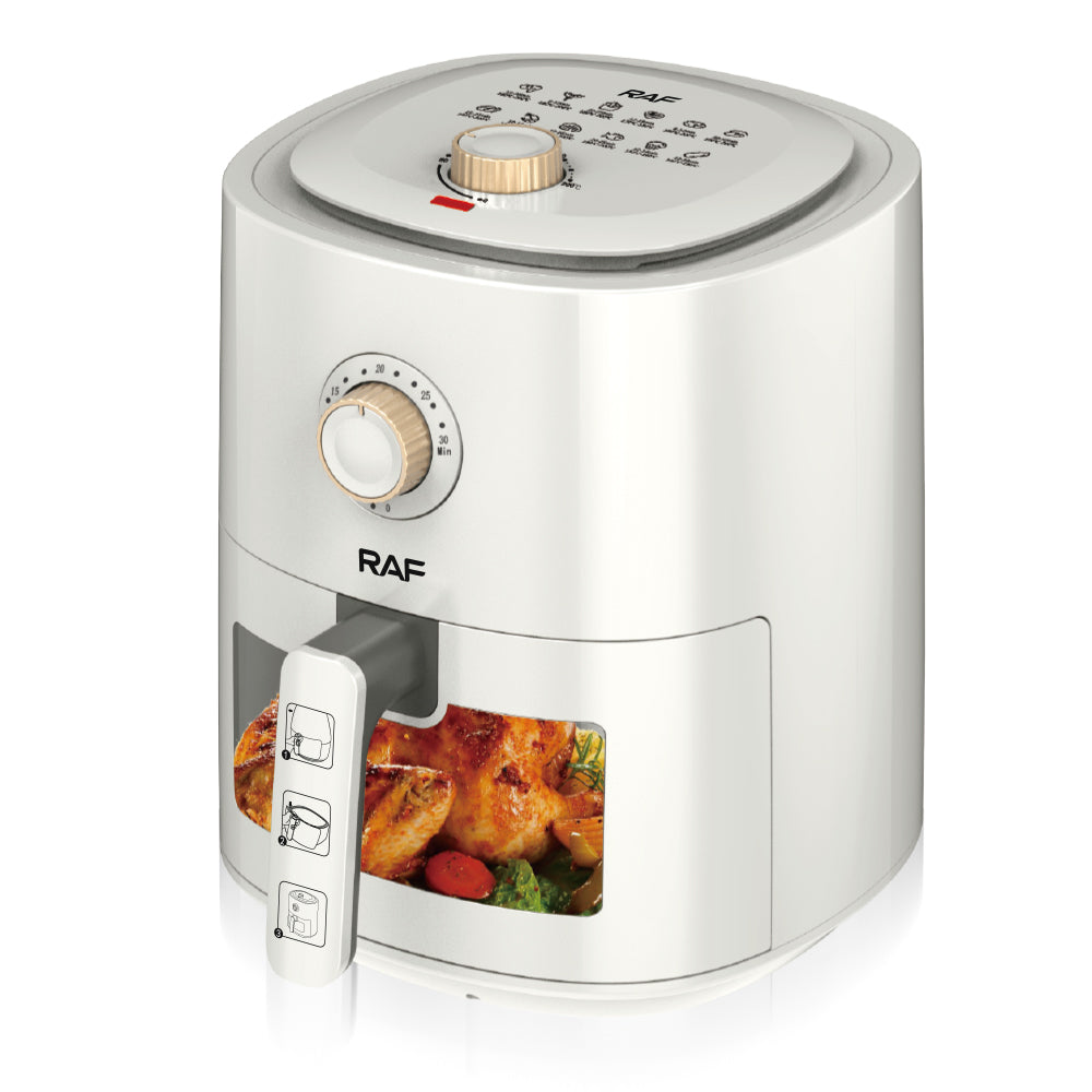 RAF 4L Compact High-Power Air Fryer (R.5332) – 1700W Mechanical Control – Durable & Oil-Free