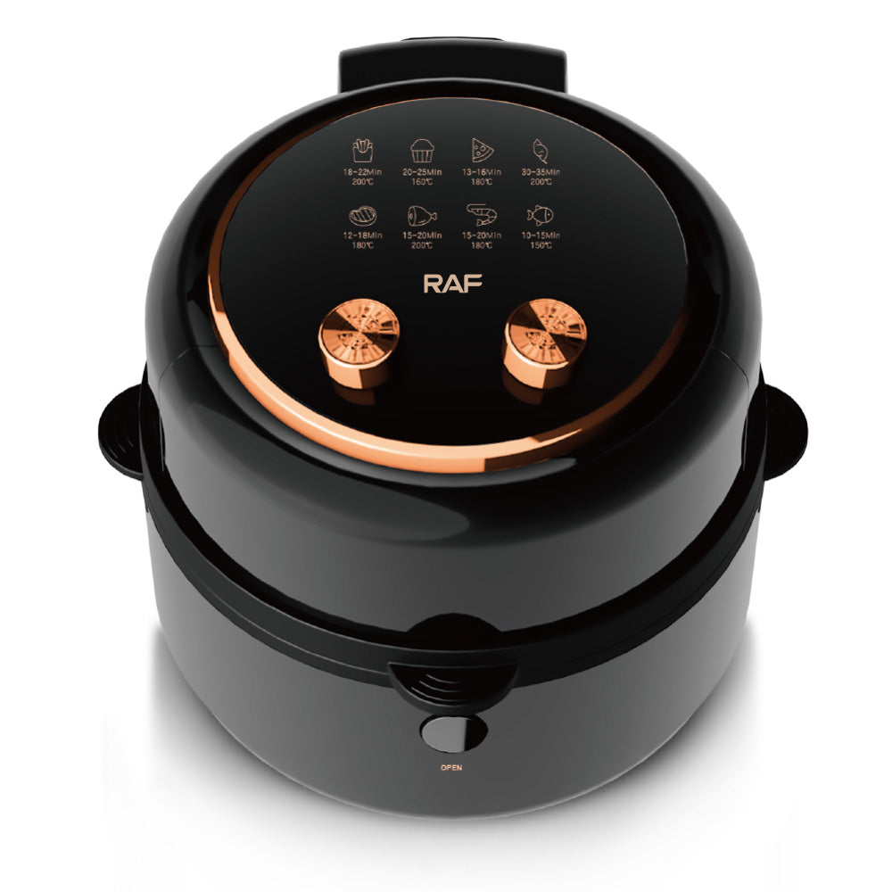 RAF 5.5L Mechanical Knob Air Fryer with Visible Window (R.5336) – 1700W Oil-Free Oven & Grill
