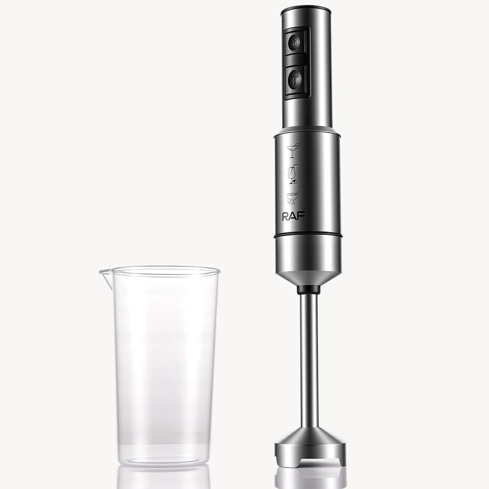 Handheld Electric Stick Blender RAF R.3032  – 400W High-Efficiency Immersion Mixer, 28000 RPM Ultra-Fast Rotation, 4-Blade Stainless Steel System with Durable Metal Blend Head