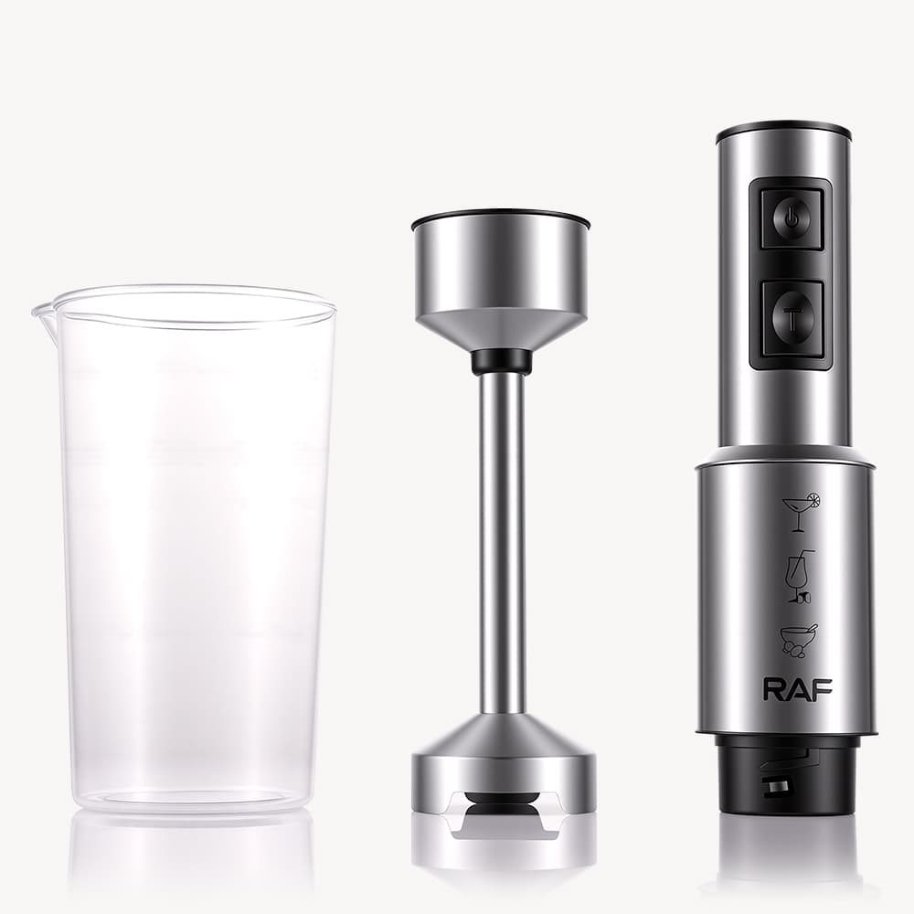Handheld Electric Stick Blender RAF R.3032  – 400W High-Efficiency Immersion Mixer, 28000 RPM Ultra-Fast Rotation, 4-Blade Stainless Steel System with Durable Metal Blend Head