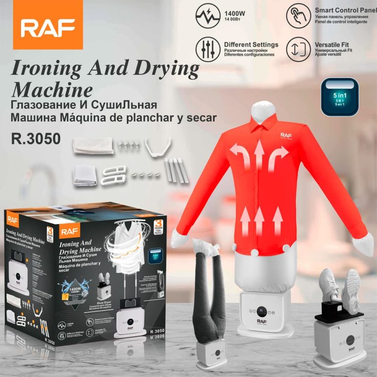 Digital Iron Dryer Portable Clothes Dryer RAF R.3050 – 1400W Fast Drying Electric Garment Dryer with Smart Control Panel