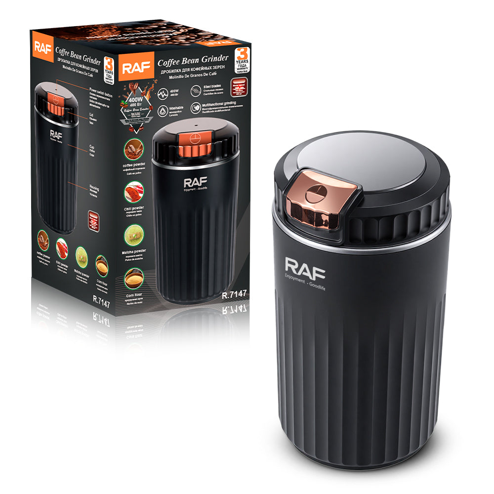 Automatic Coffee Grinder RAF R.7147 – Electric Bean Grinder with High-Speed Precision Blades