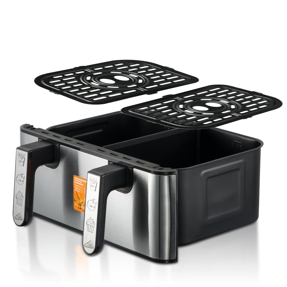 RAF 8.5L Dual Digital Air Fryer (R.5270) – 2000W Double Independent Baskets – 5-in-1 Fryer, Grill, & Oven